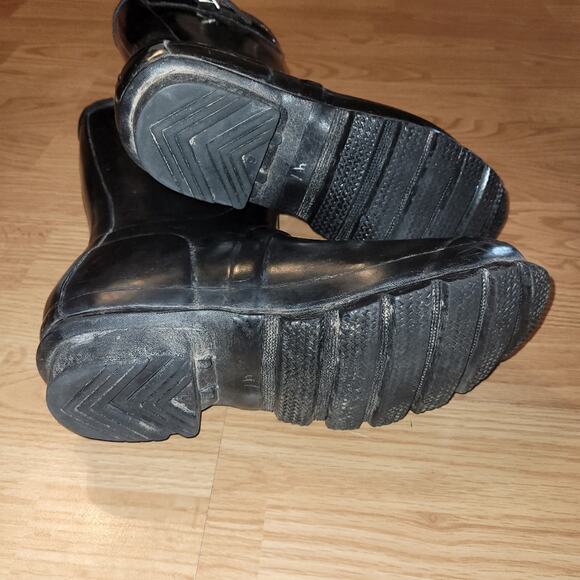 Hunter Womens Original Mid Calf Black Glossy Rain Boots Size 5 Mudders Snow - Picture 7 of 7